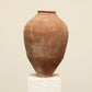A one-of-a-kind clay brown Turkish vintage vase pot without a handle, crafted from terra cotta clay, this piece showcases timeless quality and antique craftsmanship, adding a unique touch of history to your space