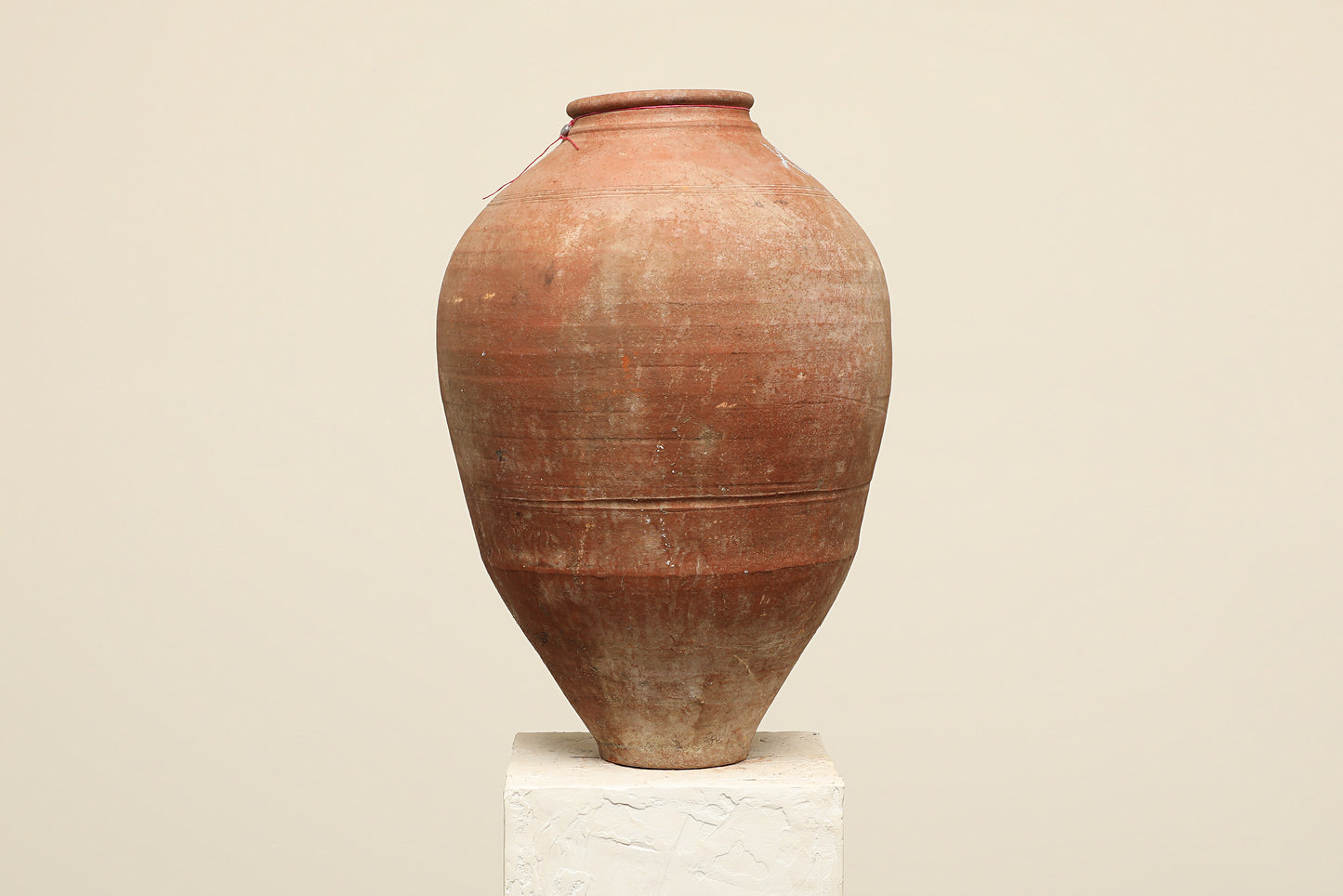 A one-of-a-kind clay brown Turkish vintage vase pot without a handle, crafted from terra cotta clay, this piece showcases timeless quality and antique craftsmanship, adding a unique touch of history to your space
