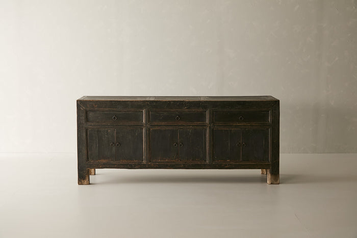 Vintage 6-Door Elm Sideboard - Circa 1945