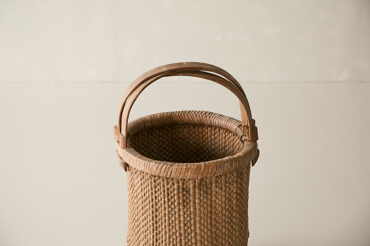 Vintage Willow Grain Basket - Circa 1965