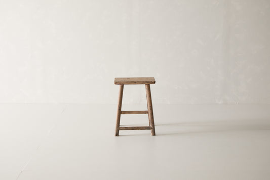 Vintage Elm Stool AC.010 - Circa 1945