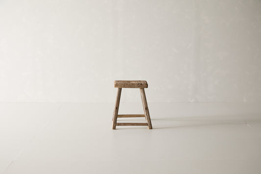 Vintage Elm Stool AC.028 - Circa 1945