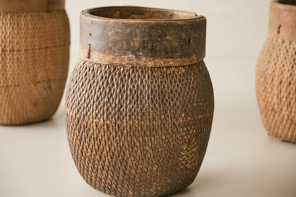 Vintage Willow Grain Bucket AF.027