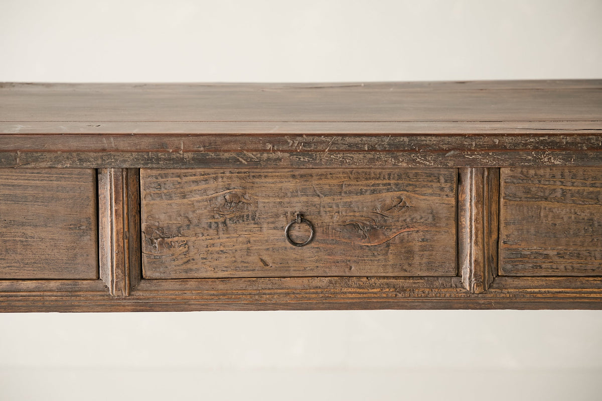 Vintage 3-Drawer Walnut Console AH.084 - Circa 2025