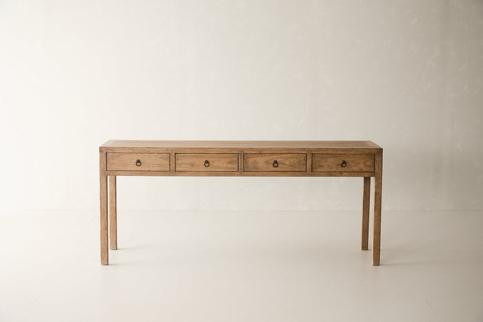 Vintage 4-Drawer Elm Console AH.088 - Circa 1925