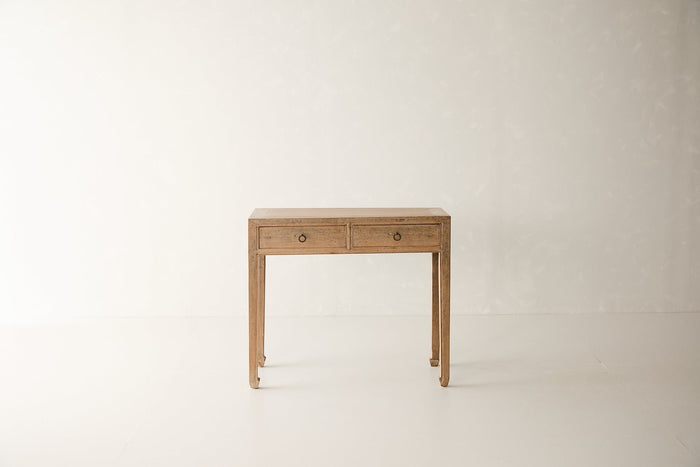 Vintage 2-Drawer Elm Console AH.090 - Circa 1945