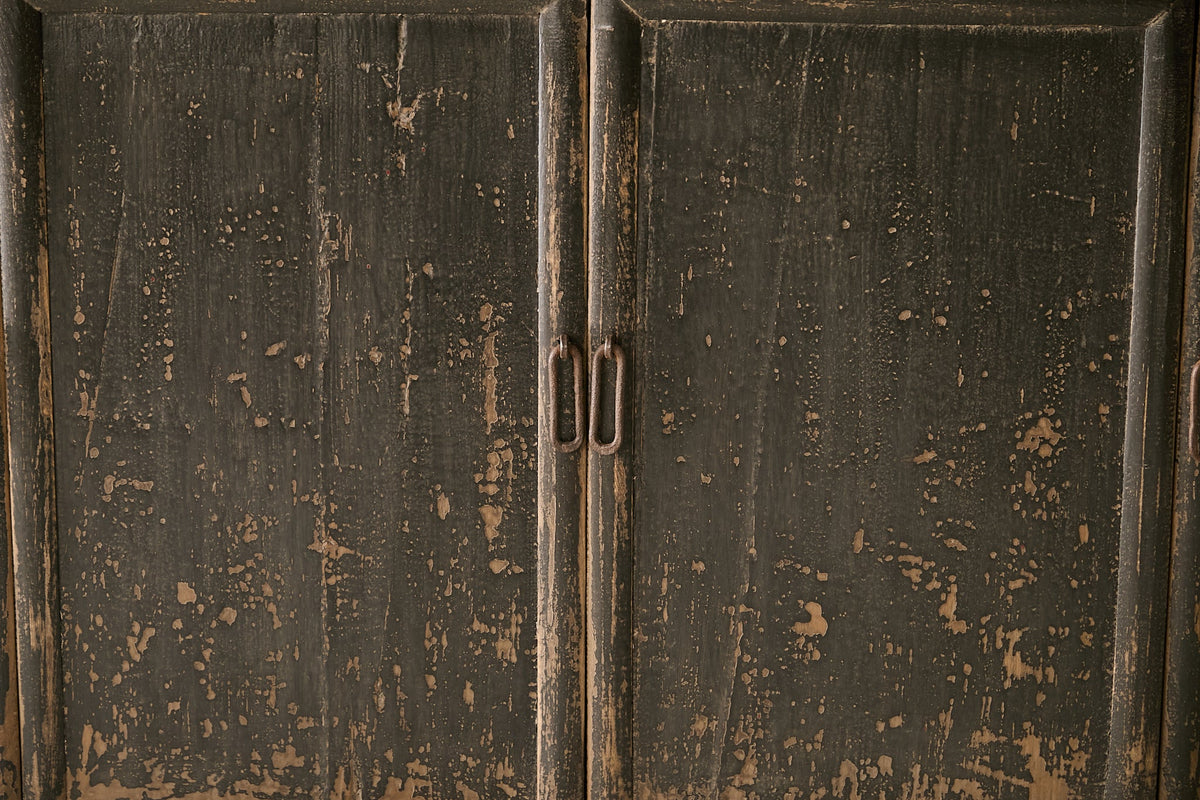 Vintage Distressed Black Elm Sideboard AH.106 - Circa 1875