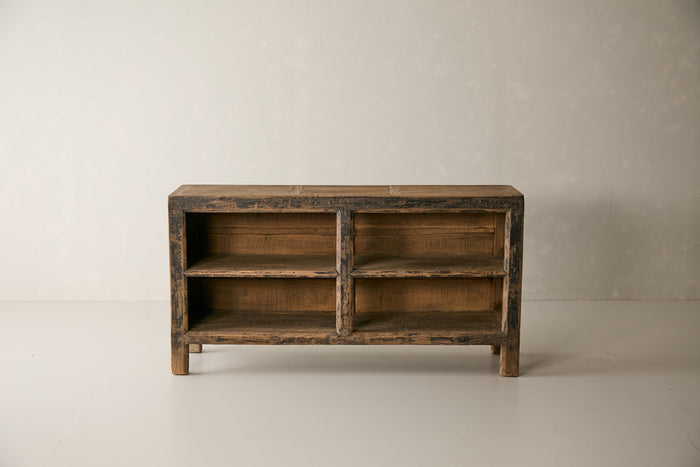 Vintage Open-Shelf Elm Sideboard - Circa 1925