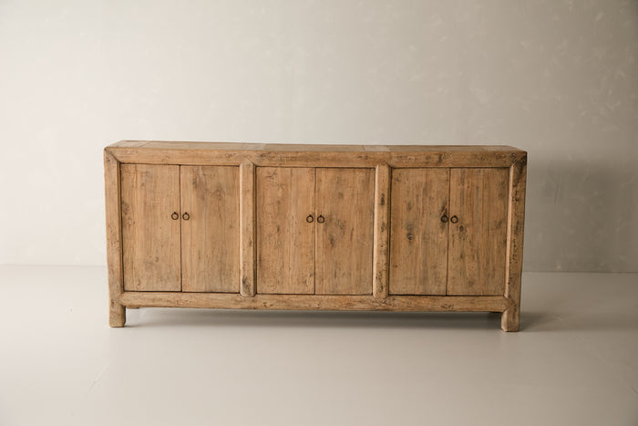 Vintage 6-Door Elm Sideboard - Circa 1945