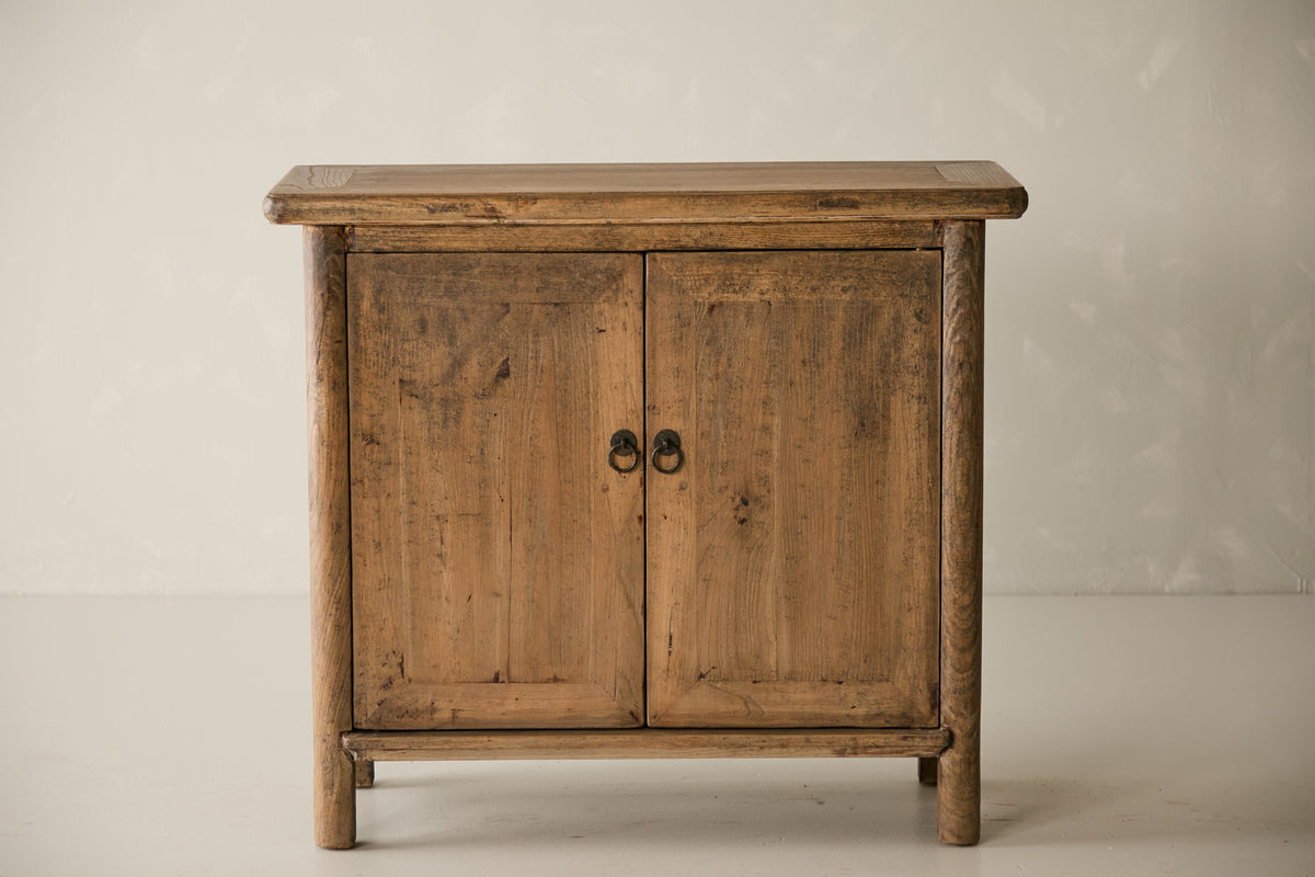 Vintage Solid Elm 2-Door Sideboard - Circa 1940 No. J12