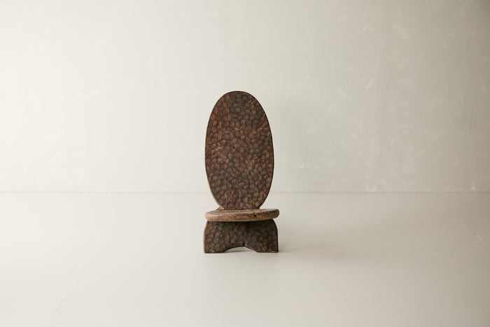 Reclaimed Solid Oak Sculptural Lounge Chair No. J14