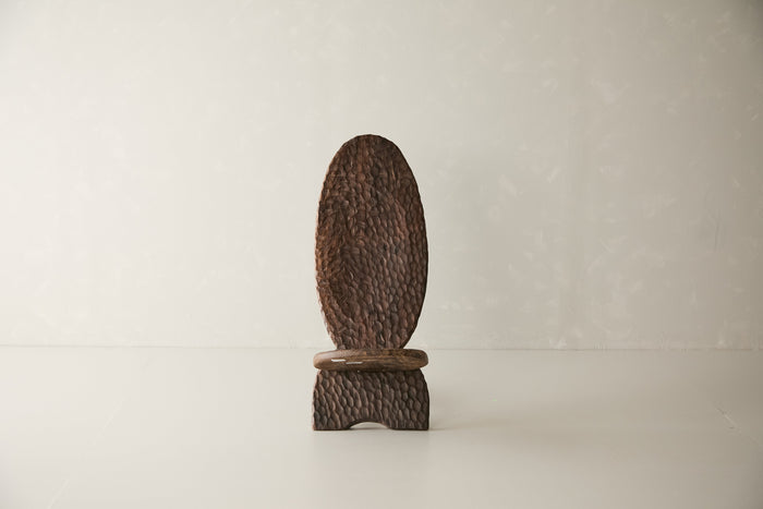 Reclaimed Solid Oak Sculptural Lounge Chair No. J15