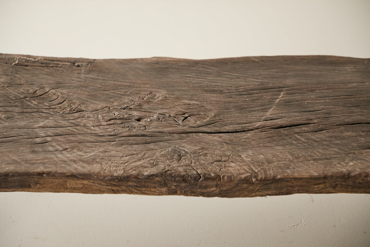 Reclaimed Solid Oak Hewn Coffee Table No. J16