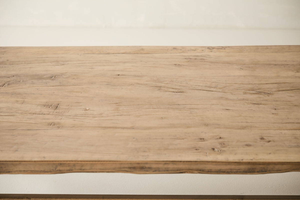 Reclaimed Solid Fruitwood Trestle Coffee Table No. J20