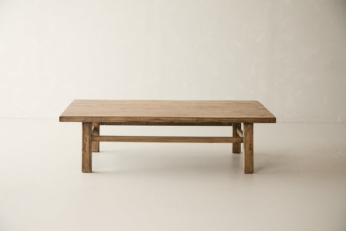 Reclaimed Solid Fruitwood Trestle Coffee Table No. J20
