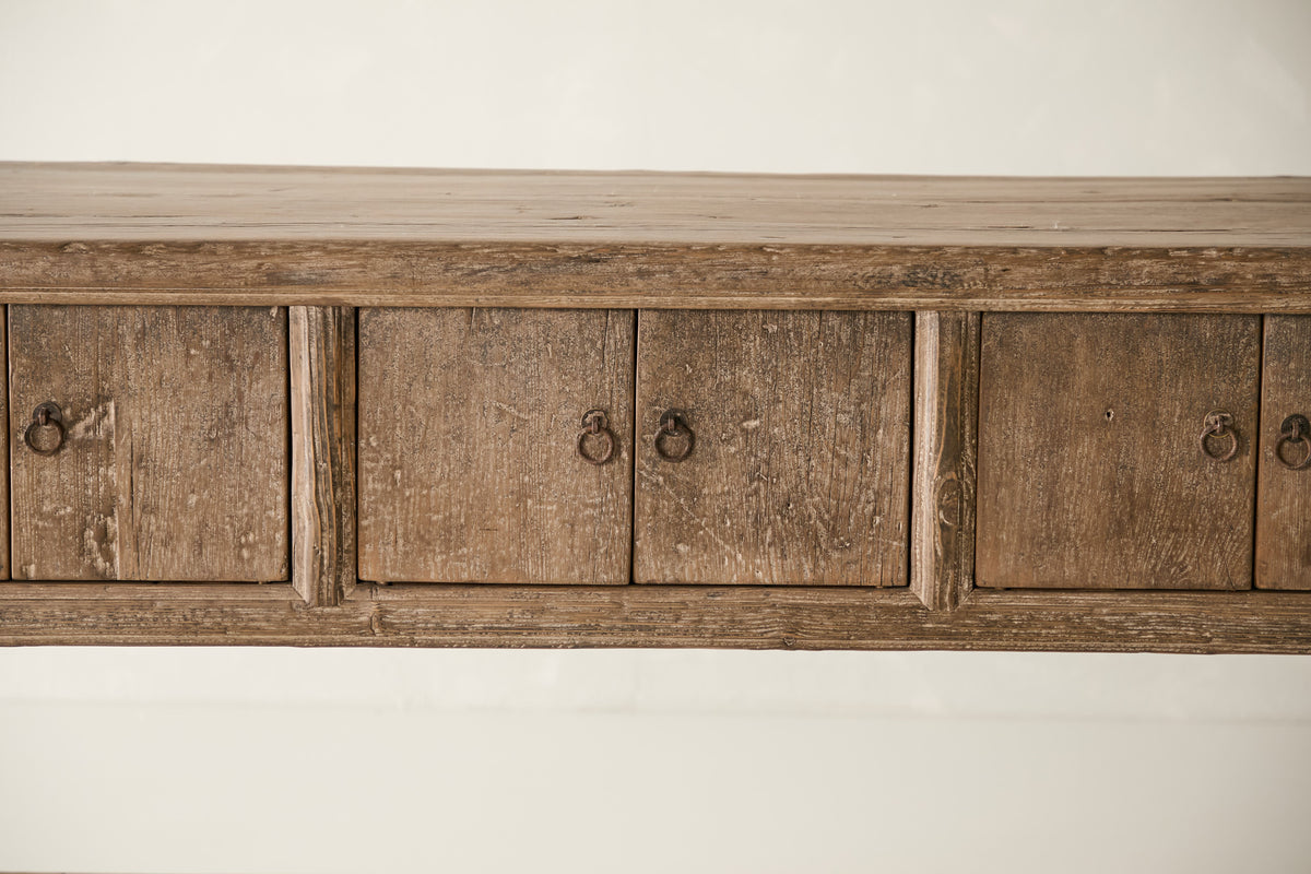 Vintage Solid Pine 6-Door Console - Circa 1955 No. J39