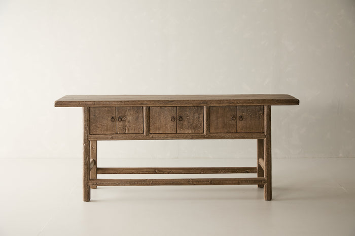 Vintage Solid Pine 6-Door Console - Circa 1955 No. J39