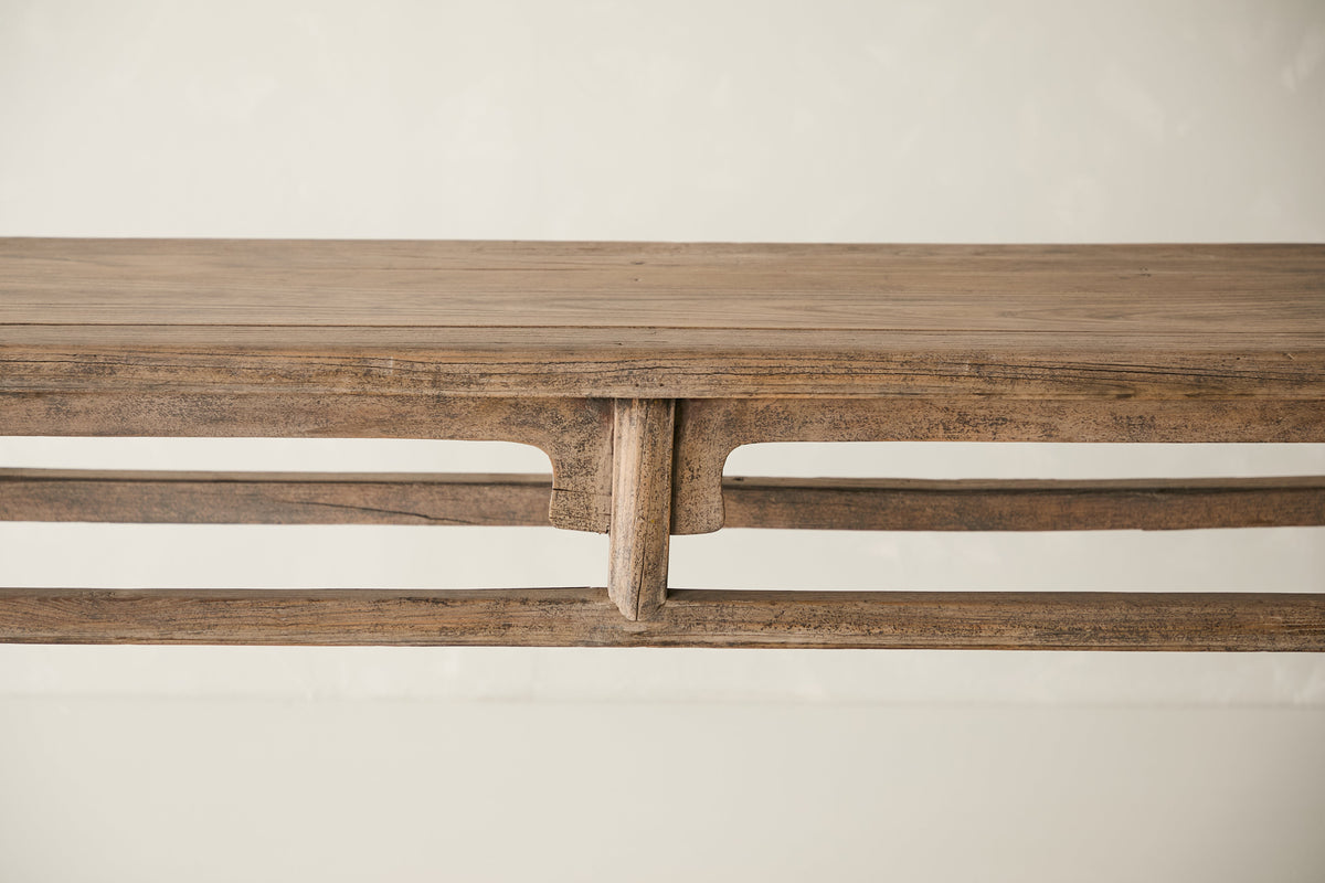 Vintage Solid Elm Console - Circa 1945 No. J41