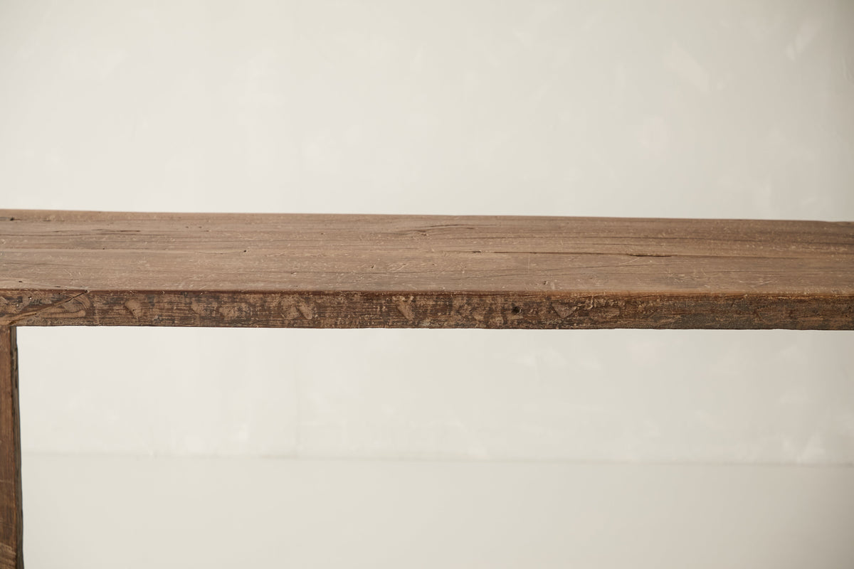 Vintage Solid Walnut Console - Circa 1945 No. J49