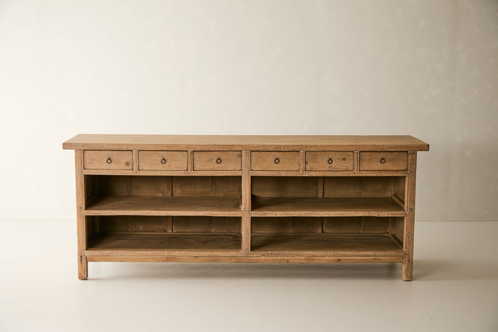 Antique Solid Pine 6-Drawer  Sideboard - Circa 1905 No. J59