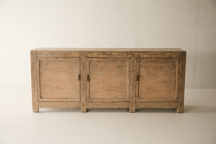 Antique Solid Pine 3-Door Sideboard - Circa 1925 No. J64