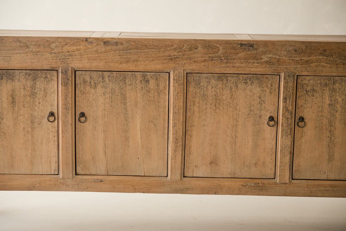 Vintage Solid Elm 4-Door Sideboard - Circa 1935 No. J68