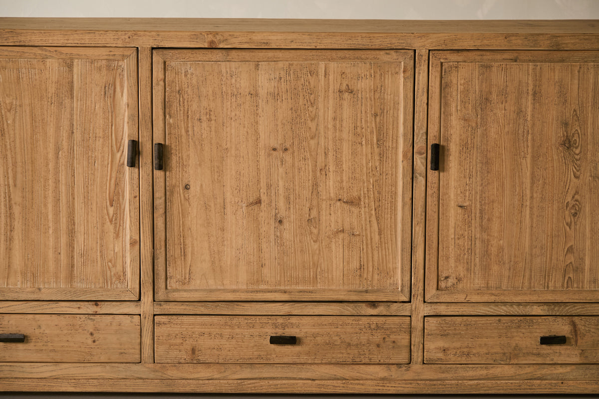 Reclaimed Solid Pine 3-Door Sideboard No. J77