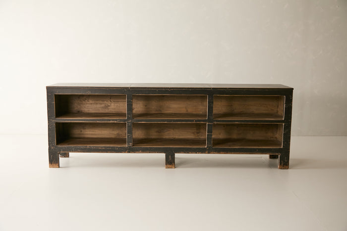 Antique Solid Poplar Distressed Black Sideboard - Circa 1905 No. J79