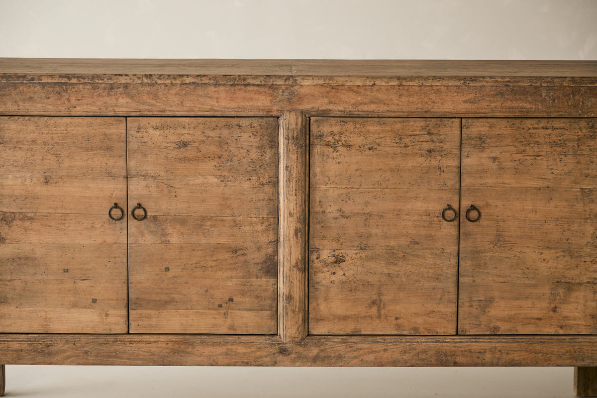 Antique Solid Walnut 4-Door Sideboard - Circa 1925 No. J83