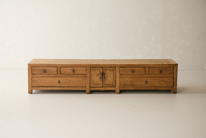Antique Solid Elm Low Sideboard - Circa 1925 No. J92