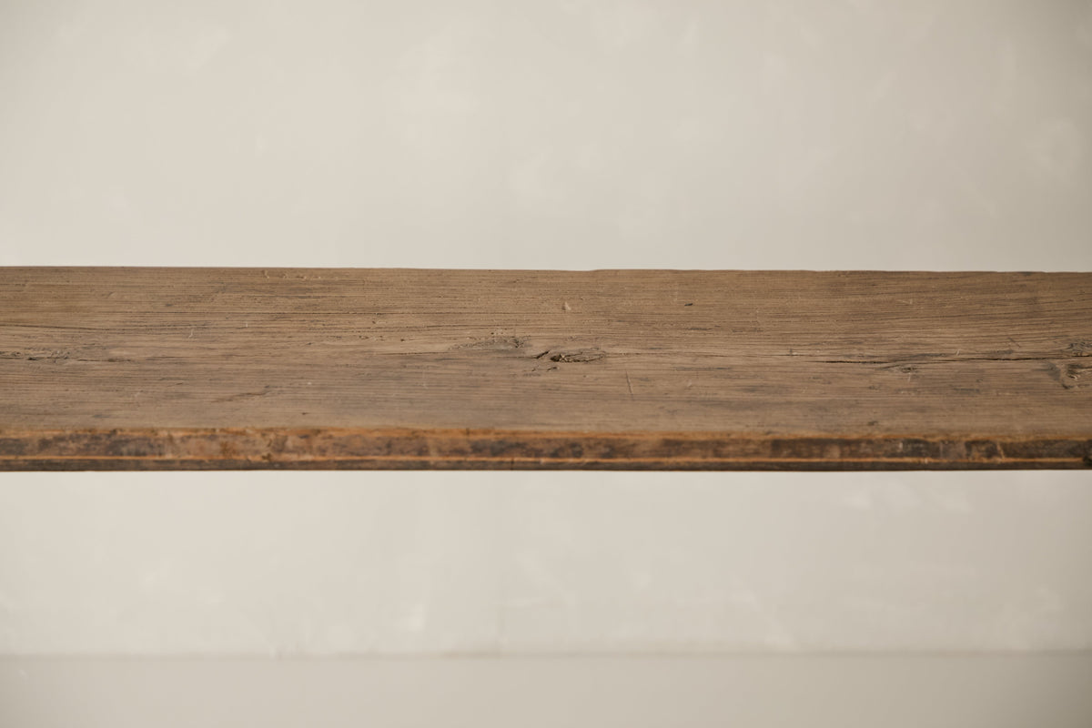 Vintage Solid Elm Console - Circa 1945 No. K10