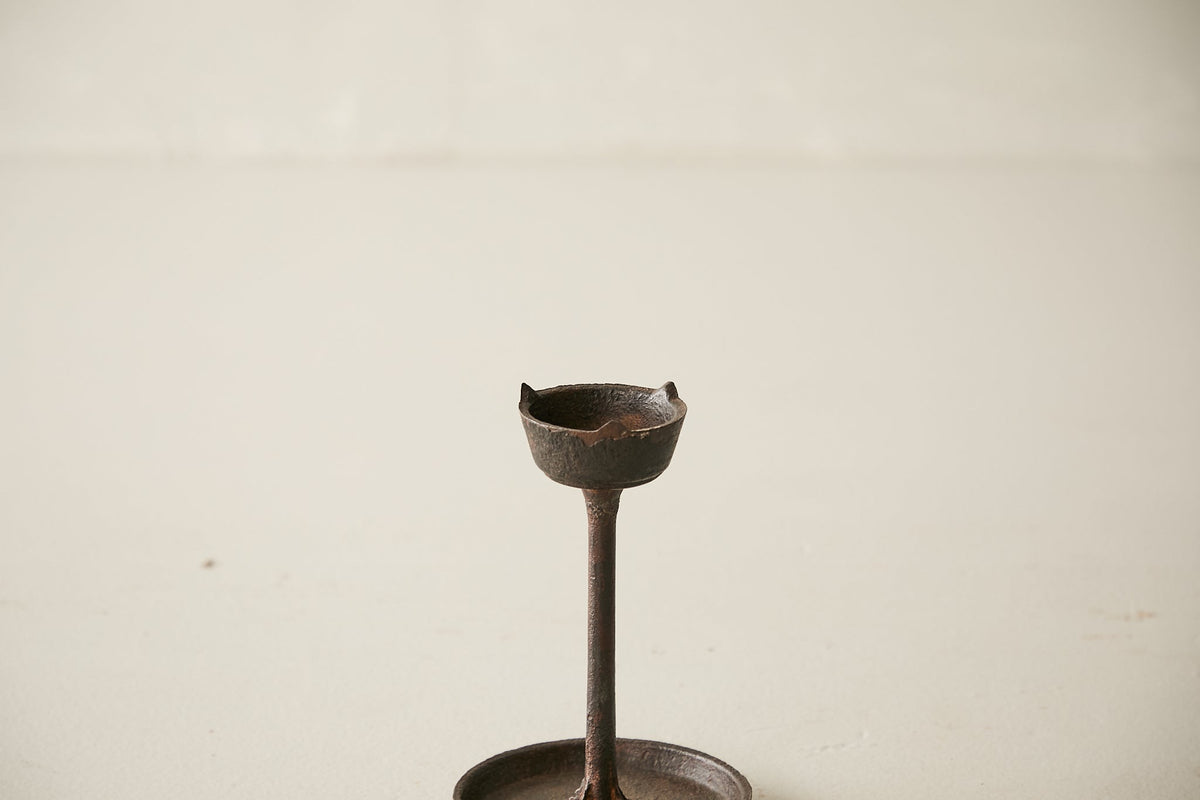 Vintage Cast-Iron Candlestand - 11"