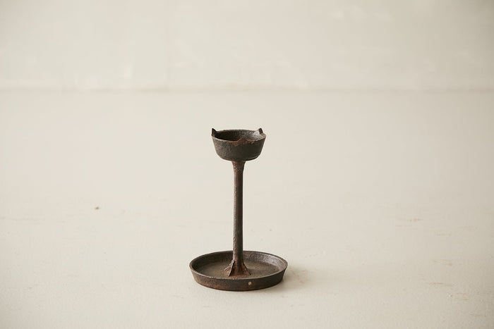 Vintage Cast-Iron Candlestand - 11"