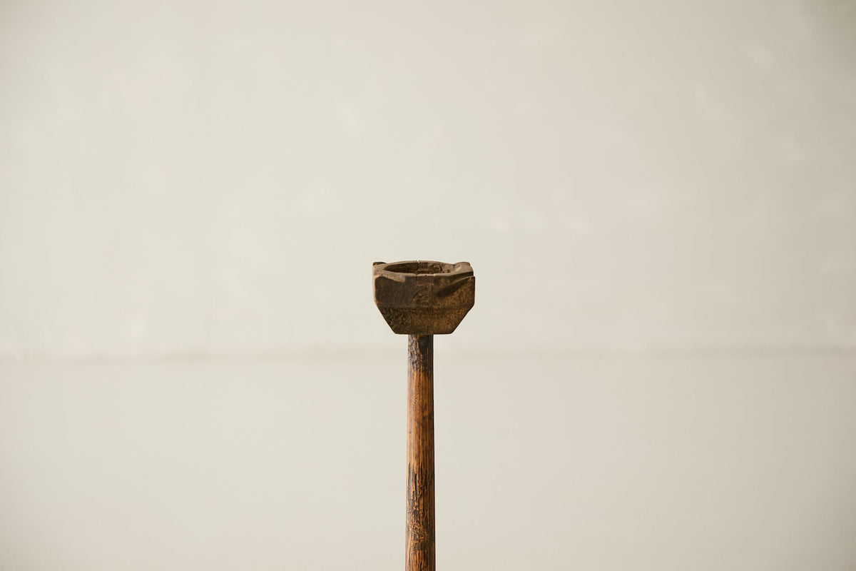 Vintage Pinewood Candlestand