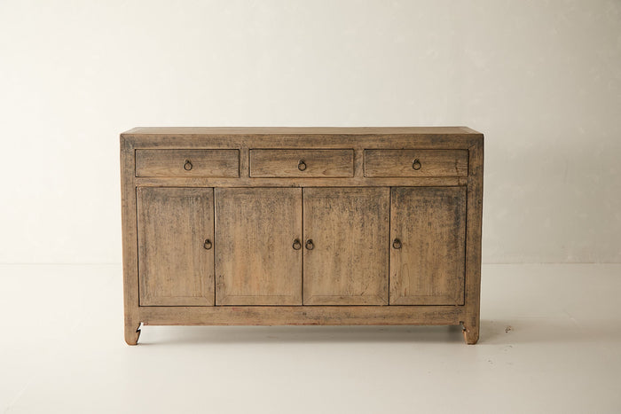 Vintage Solid Pine 4-Door Sideboard No. N36 - Circa 1945