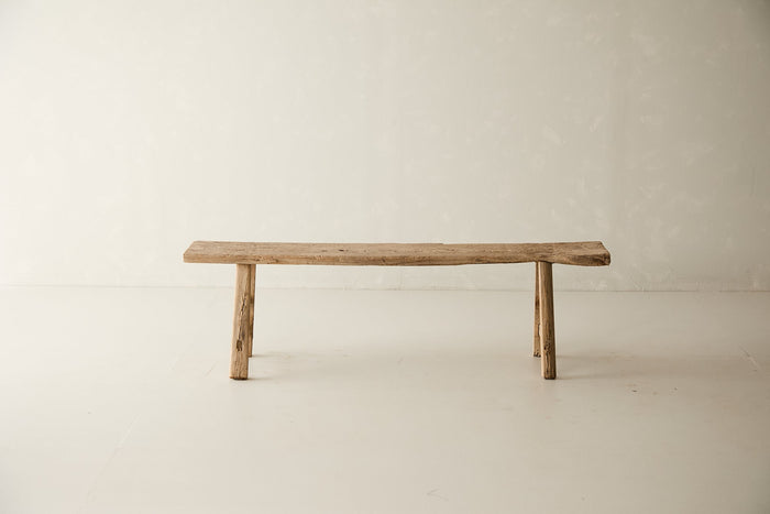 Vintage Solid Elm Bench No. N22 - Circa 1945