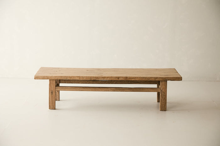 Vintage Solid Elm Trestle Coffee Table No. N35 - Circa 1965