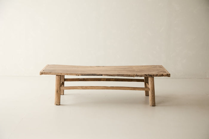 Vintage Solid Elm Trestle Coffee Table No. N38 - Circa 1945