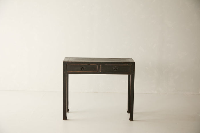 Vintage Solid Elm 2-Drawer Console No. N50 - Circa 1945