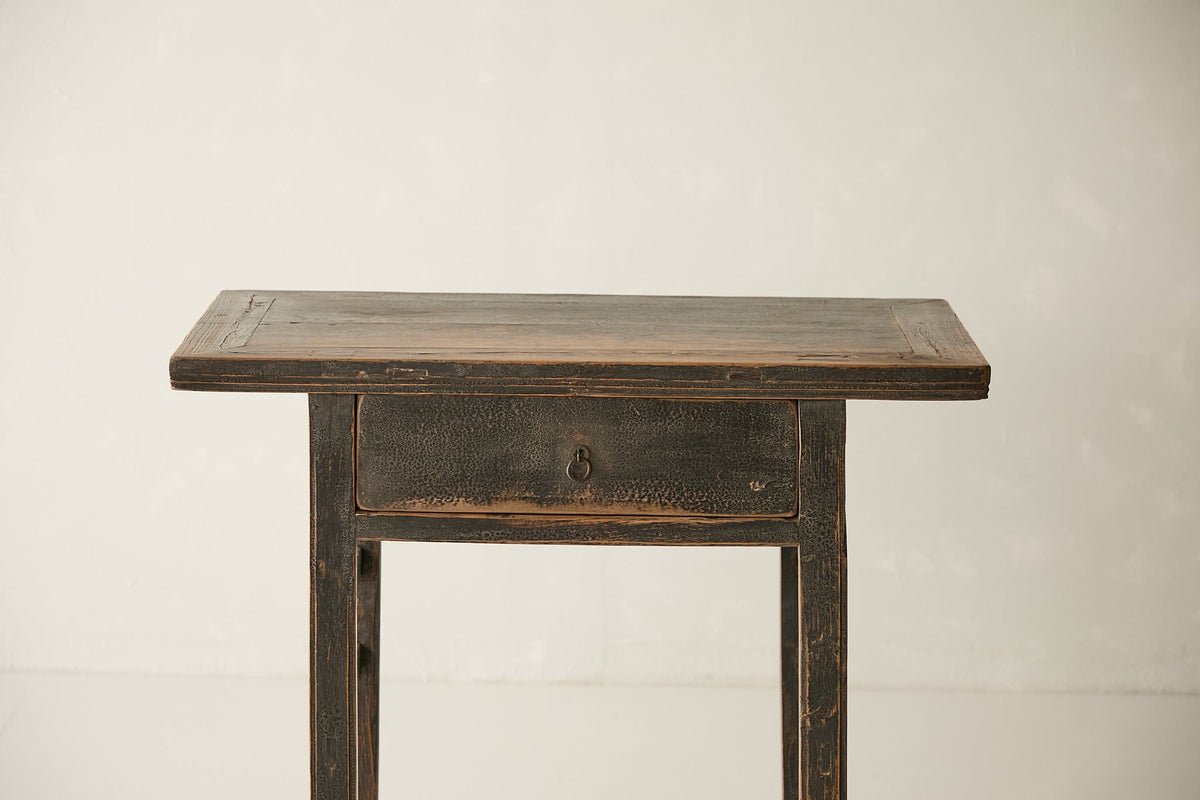 Vintage Solid Elm Single-Drawer Console No. N54 - Circa 1945