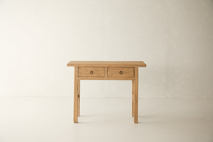 Reclaimed Solid Elm 2-Drawer Console No. NN2