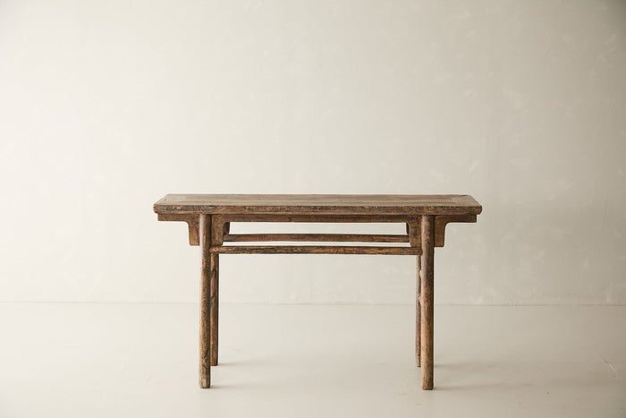 Vintage Solid Elm Console No. N69 - Circa 1945