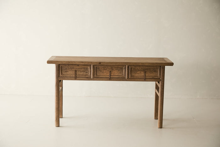 Reclaimed Solid Pine 3-Drawer Console No. N76