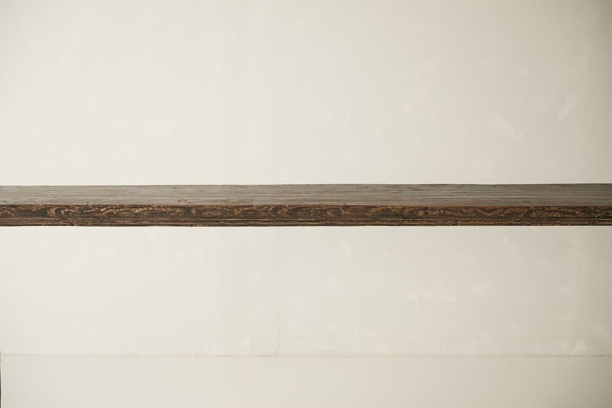 Reclaimed Solid Elm Black Lacquer Waterfall Console No. N78