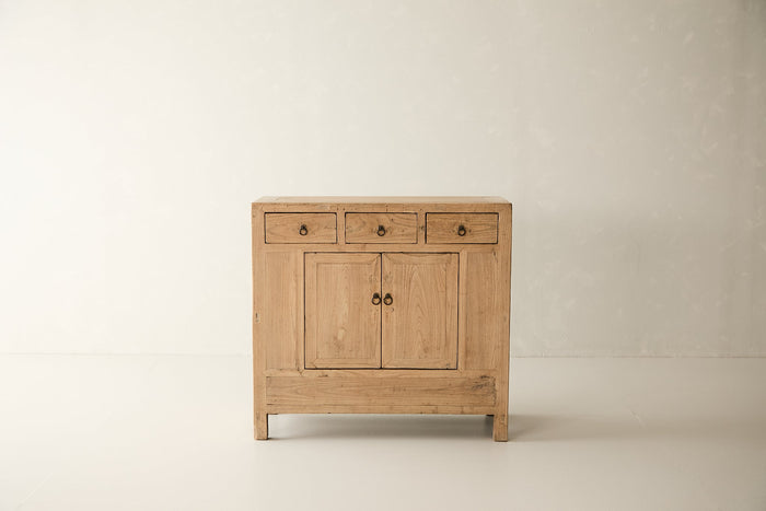 Vintage Solid Elm 3-Drawer Sideboard No. N97 - Circa 1945