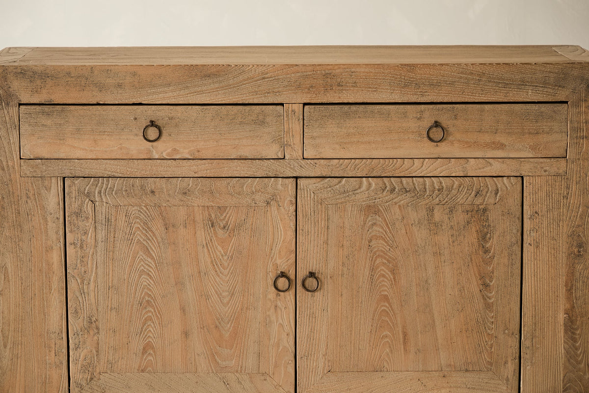 Vintage Solid Elm 2-Drawer Sideboard No. N98 - Circa 1945