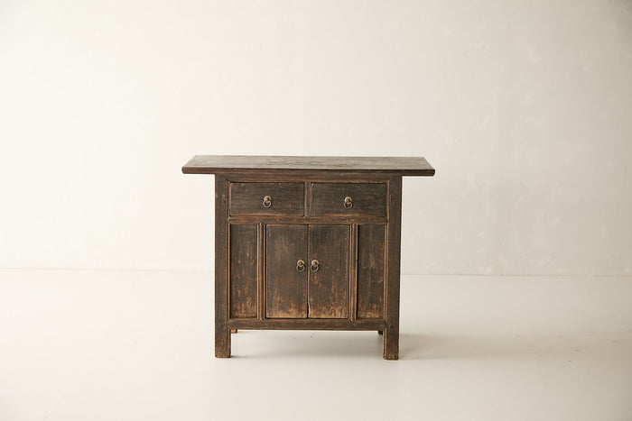 Vintage Solid Elm 2-Drawer Sideboard No. N100 - Circa 1905