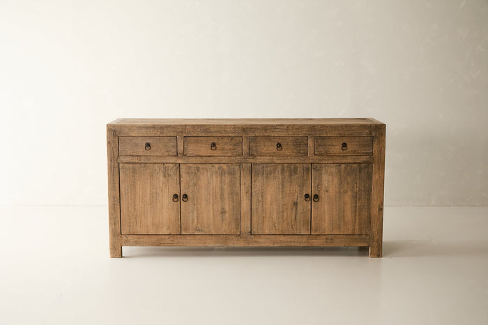 Vintage Solid Elm 4-Door Sideboard No. N105 - Circa 1905
