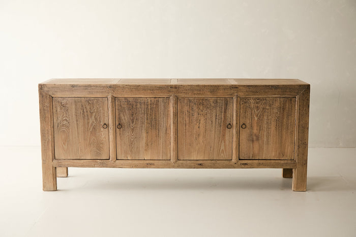 Vintage Solid Elm 4-Door Sideboard No. N122 - Circa 1925