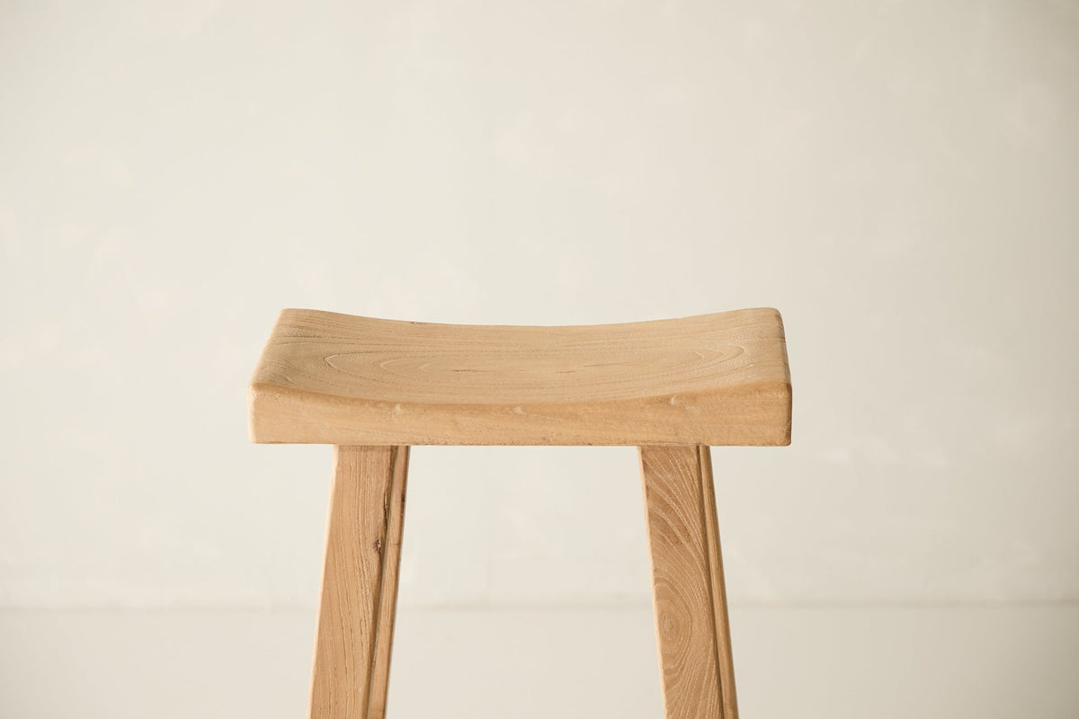 Reclaimed Solid Elm Barstool No. N132